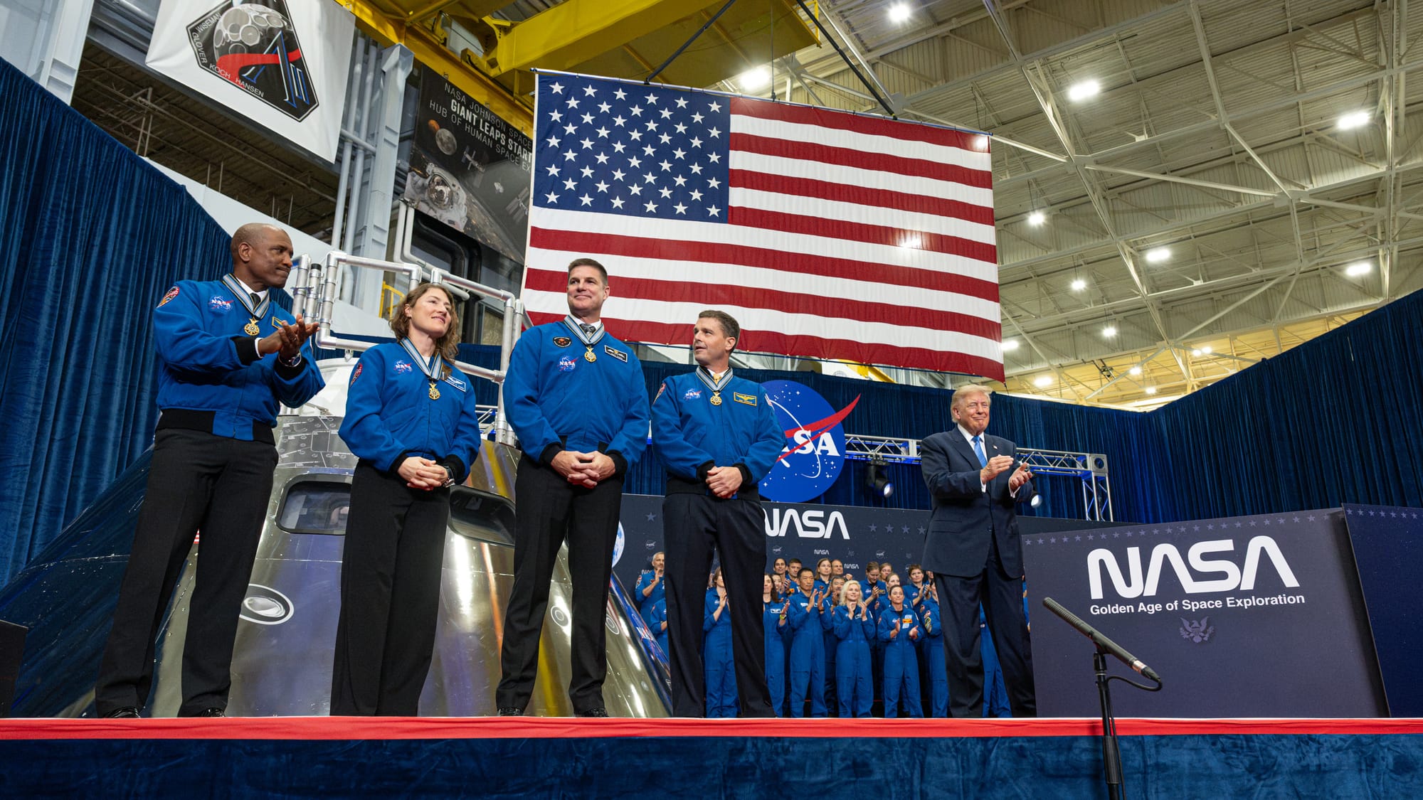 Trump signs a Space Academy order as Artemis II crew receives the Congressional Space Medal of Honor